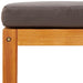 Tuinvoetenbank met kussen 65x65x29 massief acaciahout