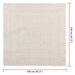 Vloerkleed ZIZUR room binnen en buiten 120x120 cm jute look