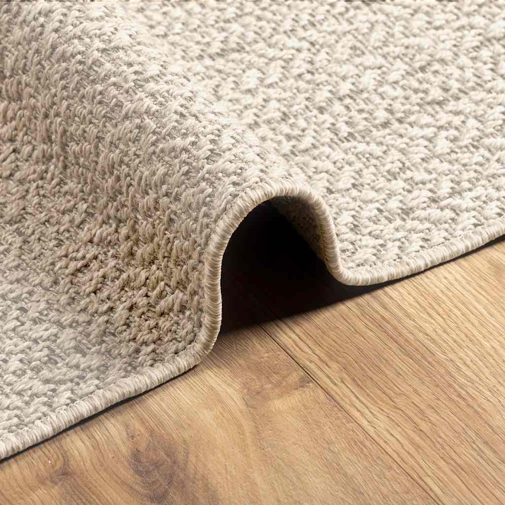 Vloerkleed ZIZUR room binnen en buiten 140x200 cm jute look
