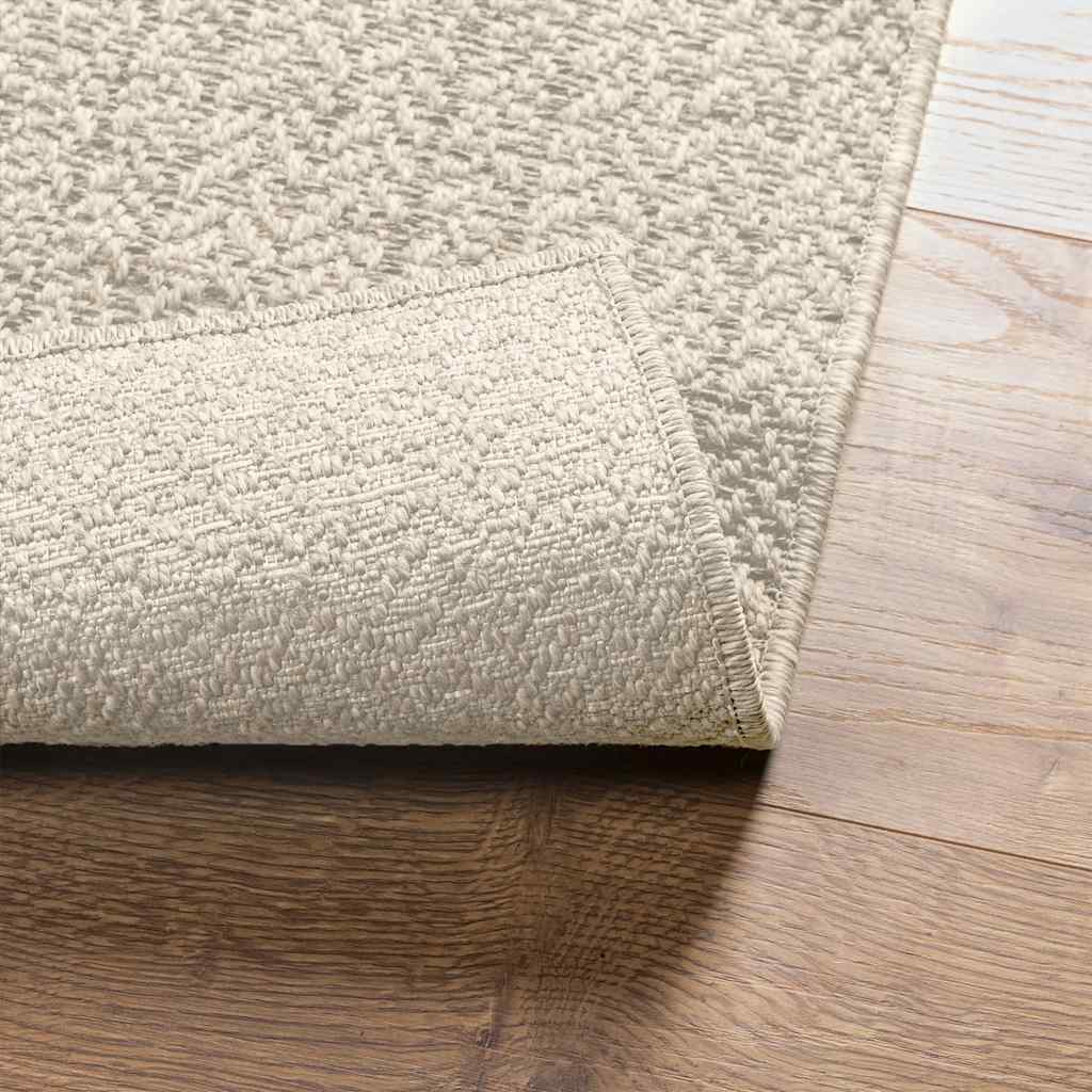 Vloerkleed ZIZUR room binnen en buiten 140x200 cm jute look