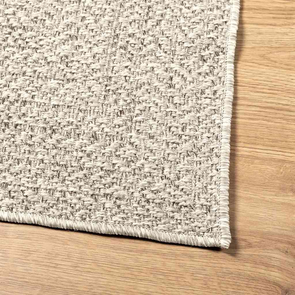 Vloerkleed ZIZUR room binnen en buiten 140x200 cm jute look