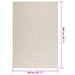 Vloerkleed ZIZUR room binnen en buiten 140x200 cm jute look