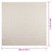 Vloerkleed ZIZUR room binnen en buiten 200x200 cm jute look