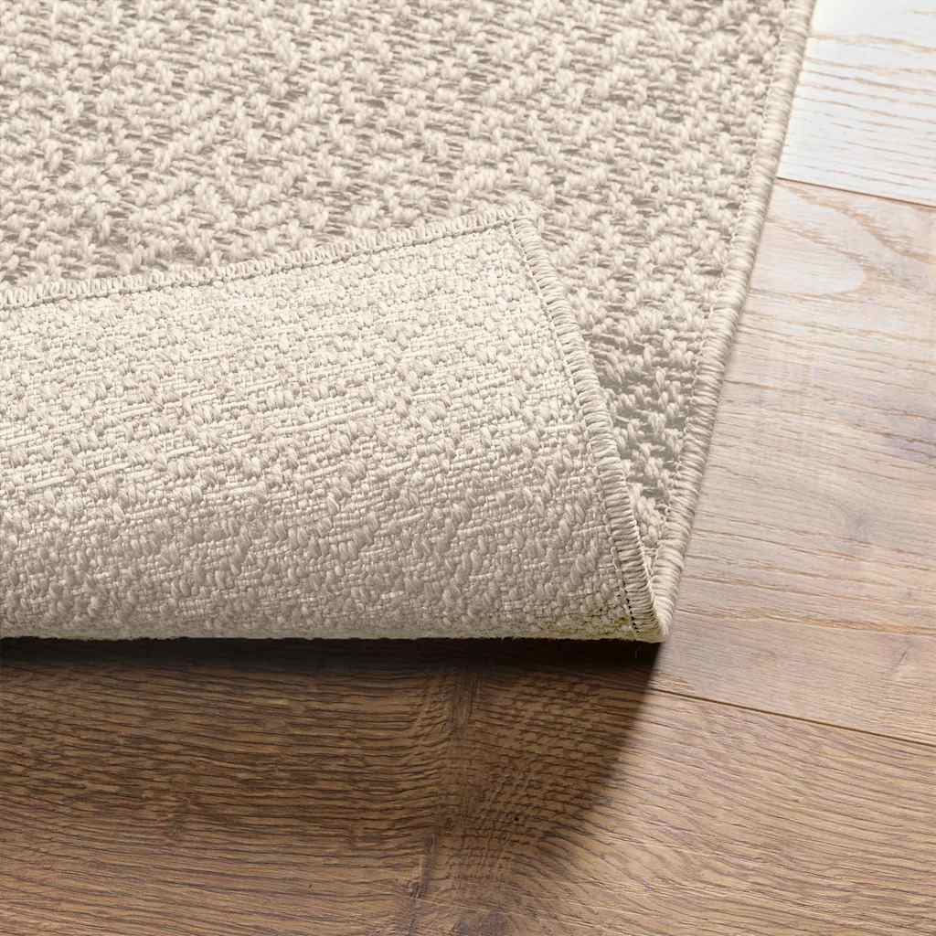 Vloerkleed ZIZUR room binnen en buiten 200x290 cm jute look