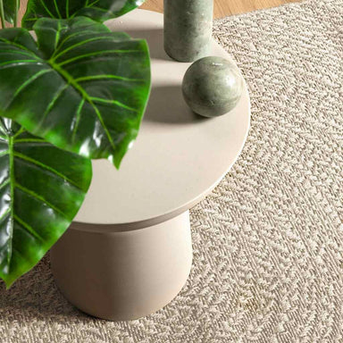 Vloerkleed ZIZUR room binnen en buiten 60x110 cm jute look
