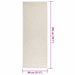 Vloerkleed ZIZUR room binnen en buiten 80x200 cm jute look