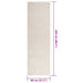 Vloerkleed ZIZUR room binnen en buiten 80x250 cm jute look