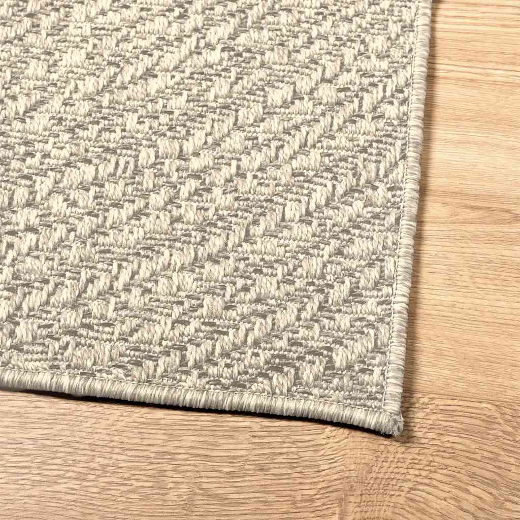 Vloerkleed ZIZUR room binnen en buiten 100x200 cm jute look
