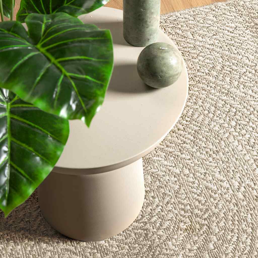 Vloerkleed ZIZUR room binnen en buiten 200x290 cm jute look