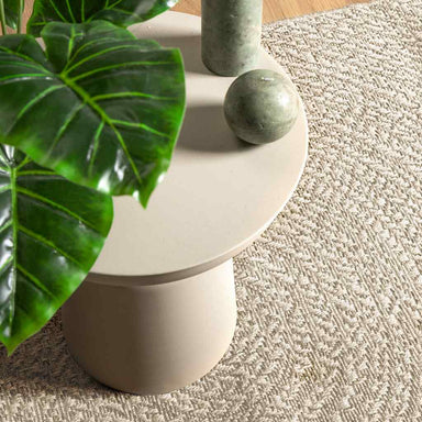 Vloerkleed ZIZUR room binnen en buiten 200x290 cm jute look