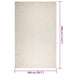 Vloerkleed ZIZUR room binnen en buiten 200x290 cm jute look