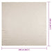 Vloerkleed ZIZUR room binnen en buiten 240x240 cm jute look