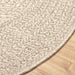 Vloerkleed ZIZUR crème binnen en buiten Ø 120 cm jute look