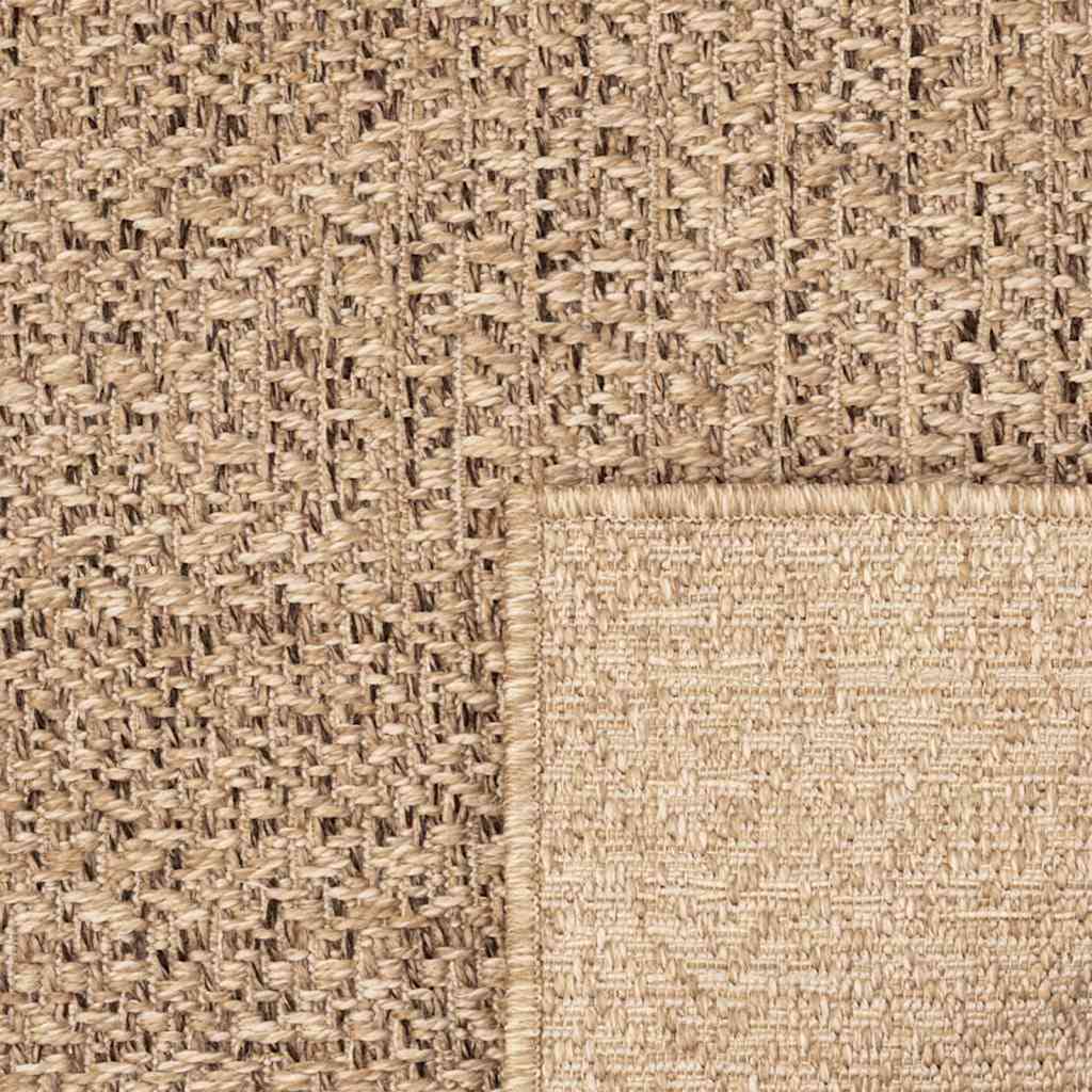 Vloerkleed ZIZUR beige binnen en buiten 60x110 cm jute look