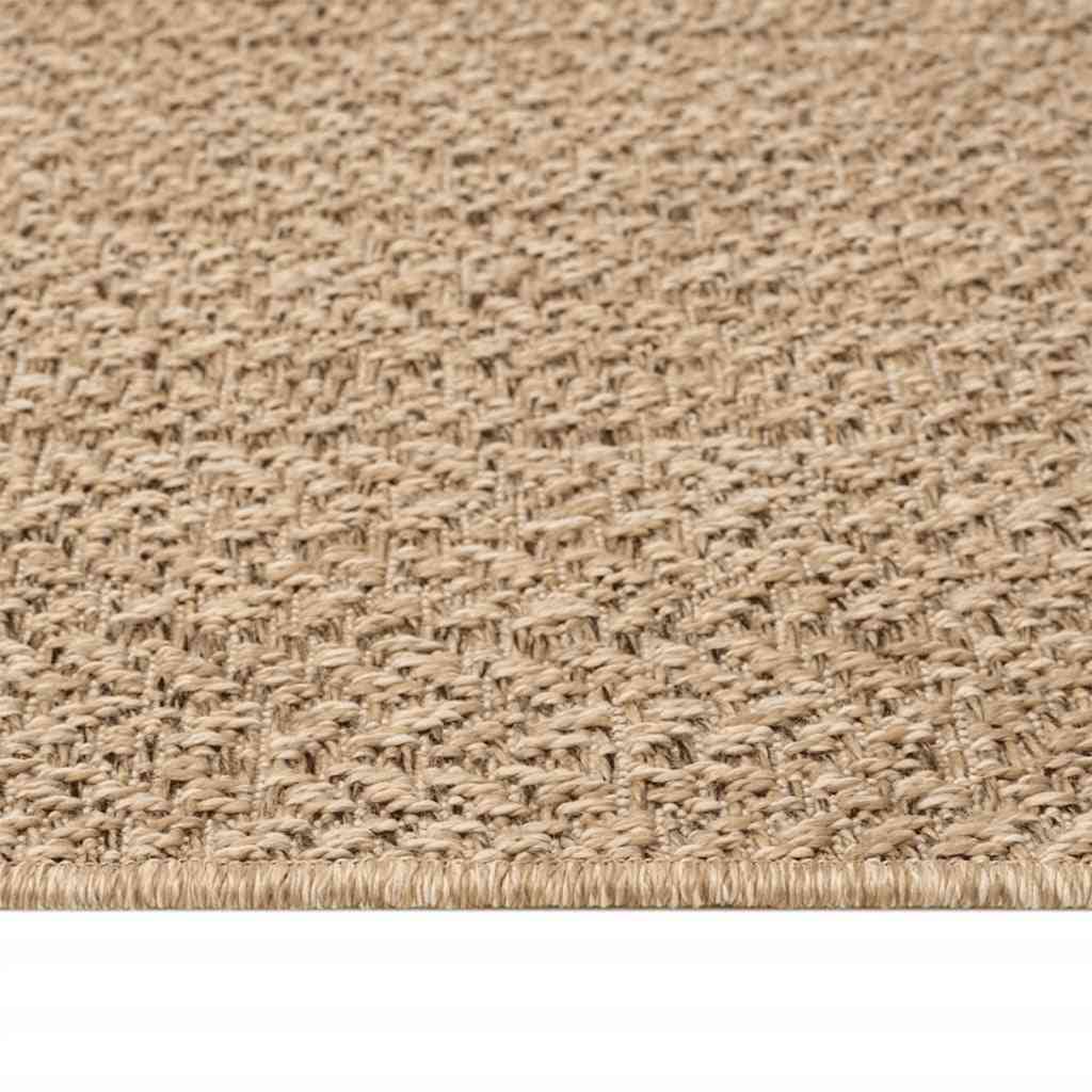 Vloerkleed ZIZUR beige binnen en buiten 60x110 cm jute look