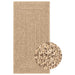 Vloerkleed ZIZUR beige binnen en buiten 80x250 cm jute look