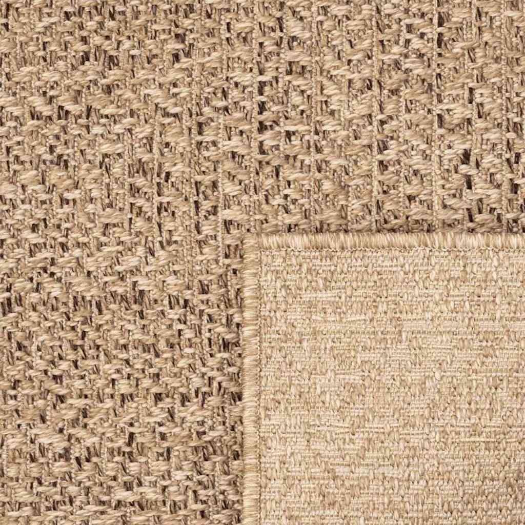 Vloerkleed ZIZUR beige binnen en buiten 80x250 cm jute look