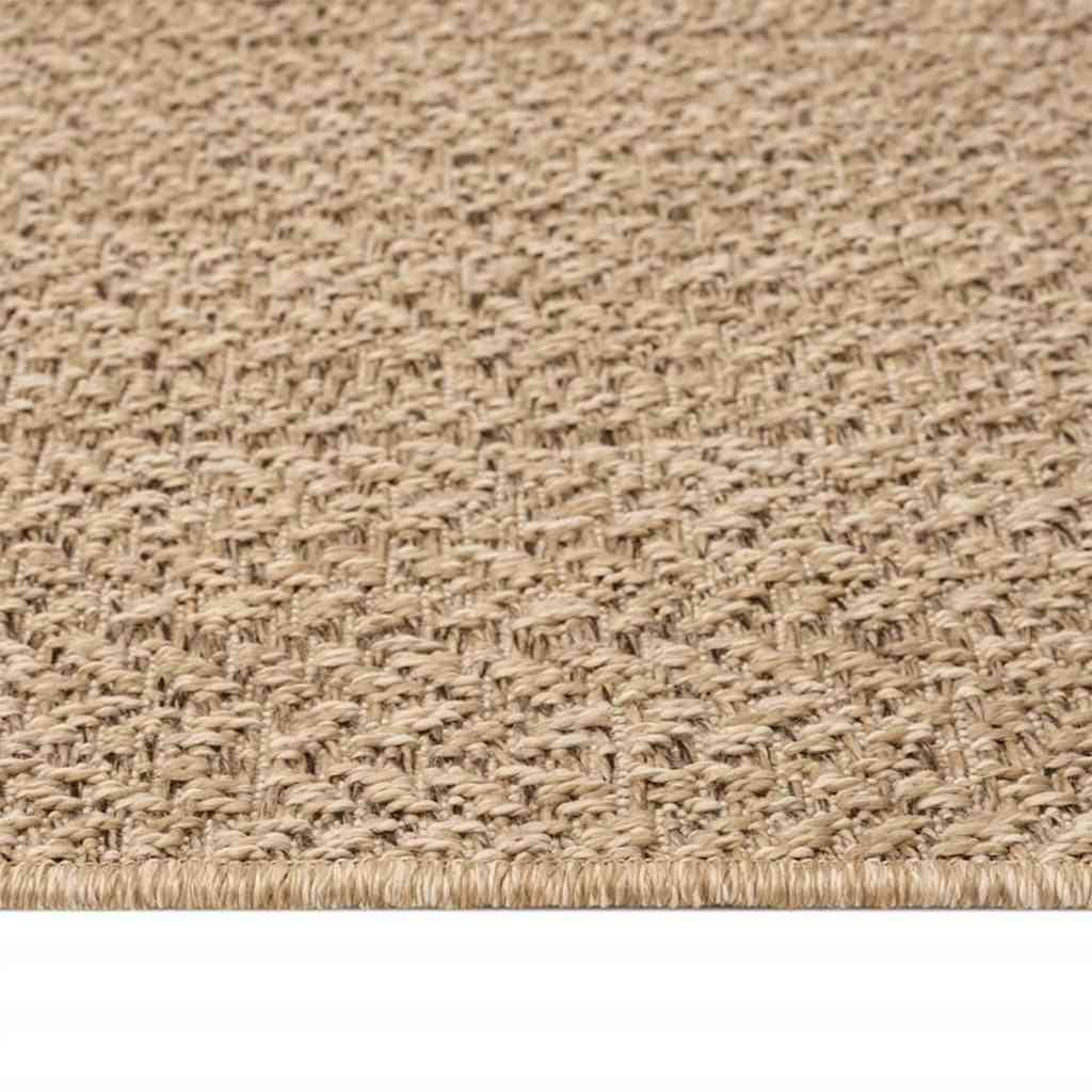 Vloerkleed ZIZUR beige binnen en buiten 80x250 cm jute look