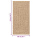 Vloerkleed ZIZUR beige binnen en buiten 80x250 cm jute look