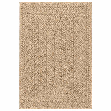 Vloerkleed ZIZUR beige binnen en buiten 120x120 cm jute look