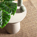 Vloerkleed ZIZUR beige binnen en buiten 120x120 cm jute look