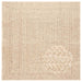 Vloerkleed ZIZUR beige binnen en buiten 120x120 cm jute look