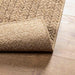 Vloerkleed ZIZUR beige binnen en buiten 120x120 cm jute look