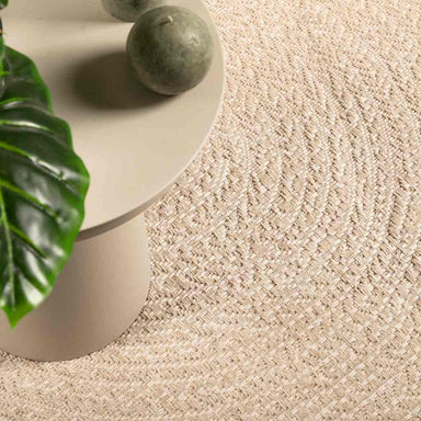 Vloerkleed ZIZUR beige binnen en buiten 140x200 cm jute look