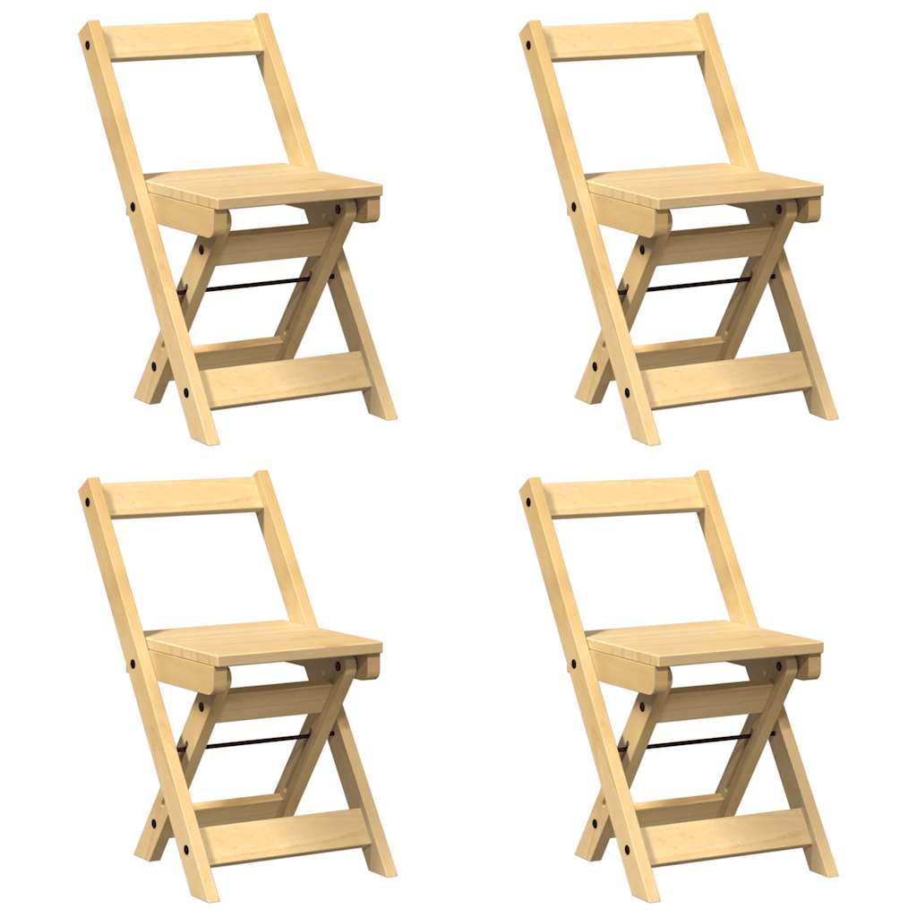 Eetkamerstoelen 4 st Corona inklapbaar grenenhout wasbruin