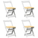 Eetkamerstoelen 4 st Corona inklapbaar massief grenenhout wit