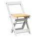 Eetkamerstoelen 4 st Corona inklapbaar massief grenenhout wit