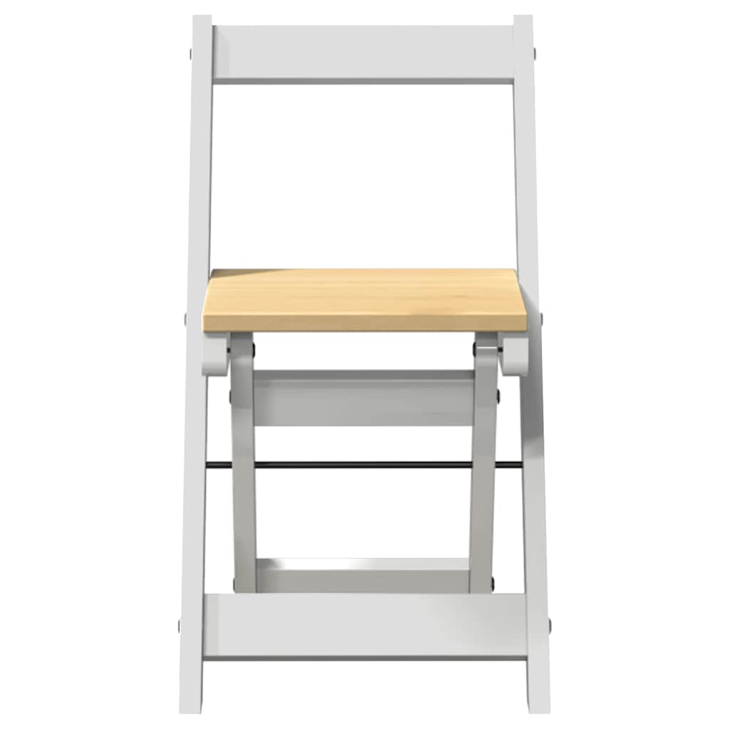 Eetkamerstoelen 4 st Corona inklapbaar massief grenenhout wit