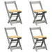 Eetkamerstoelen 4 st Corona inklapbaar massief grenenhout grijs