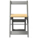 Eetkamerstoelen 4 st Corona inklapbaar massief grenenhout grijs