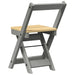 Eetkamerstoelen 4 st Corona inklapbaar massief grenenhout grijs