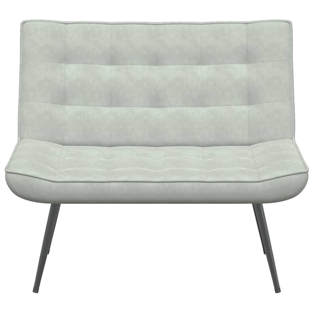 Bankje 110x74x84 cm fluweel lichtgrijs
