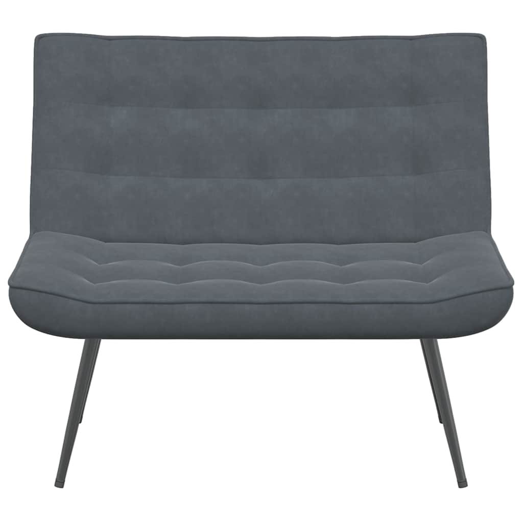 Bankje 110x74x84 cm fluweel donkergrijs