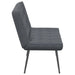 Bankje 110x74x84 cm fluweel donkergrijs