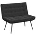 Bankje 110x74x84 cm fluweel zwart