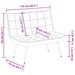 Bankje 110x74x84 cm fluweel zwart