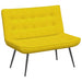 Bankje 110x74x84 cm fluweel geel