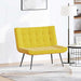 Bankje 110x74x84 cm fluweel geel