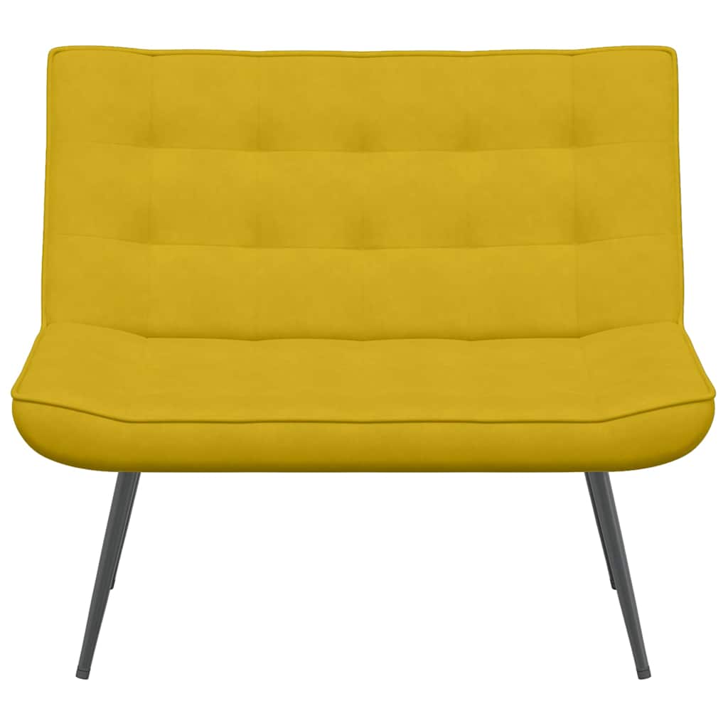 Bankje 110x74x84 cm fluweel geel