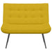 Bankje 110x74x84 cm fluweel geel