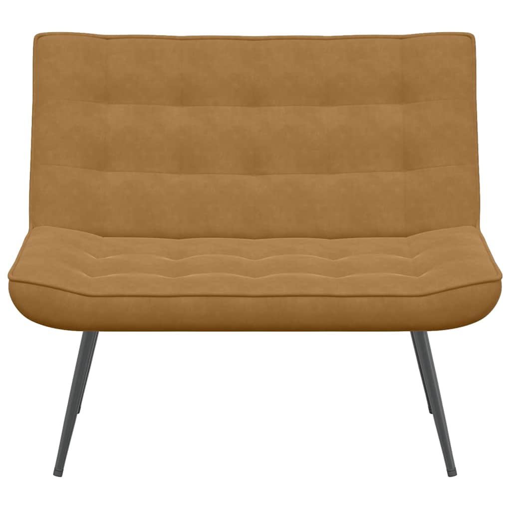 Bankje 110x74x84 cm fluweel bruin