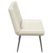 Bankje 110x74x84 cm fluweel crèmekleurig