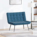 Bankje 110x74x84 cm fluweel blauw