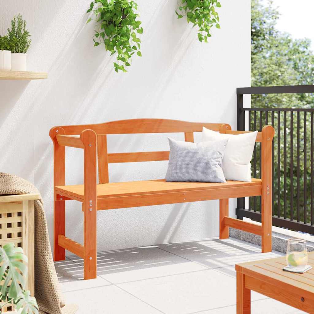 Tuinbank met opslag Bruin 119 x 44 x 76 cm Massief grenenhout