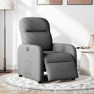 Fauteuil elektrisch verstelbaar stof donkergrijs