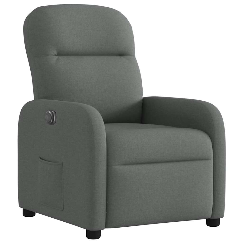 Fauteuil elektrisch verstelbaar stof donkergrijs